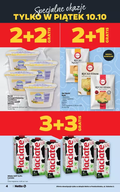 Netto - gazetka promocyjna Pomiechówek, ul. Szkolna 2 - Wielkie otwarcie już w CZWARTEK 9.10! od czwartku 09.10 do soboty 11.10 - strona 4