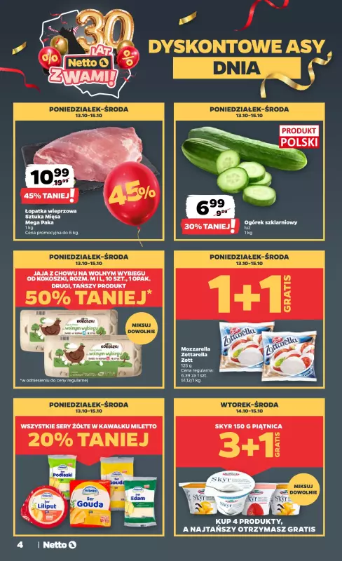 Netto - gazetka promocyjna Gazetka Spożywcza od poniedziałku 13.10 do soboty 18.10 - strona 4