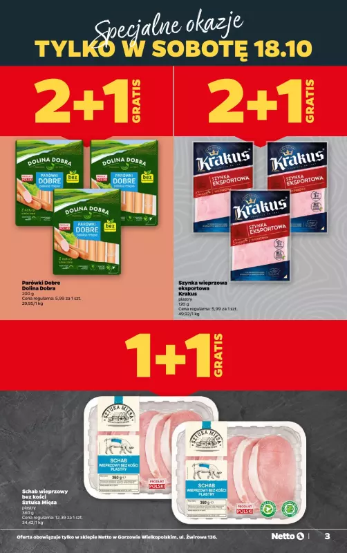 Netto - gazetka promocyjna Gorzów Wielkopolski - Wielkie otwarcie już w czwartek 16.10   - strona 3