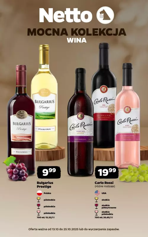 Netto - gazetka promocyjna Mocna Kolekcja - Wina  