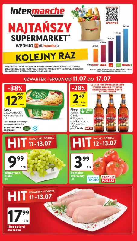 Intermarche - gazetka promocyjna Gazetka od czwartku 11.07 do środy 17.07