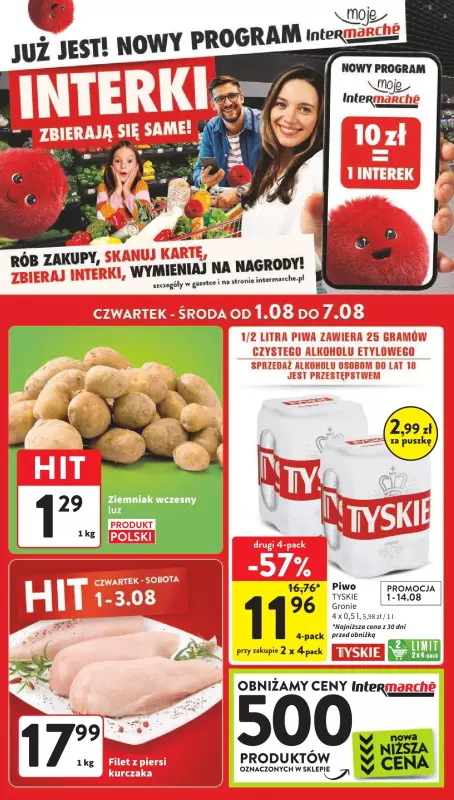 Intermarche - gazetka promocyjna Gazetka od czwartku 01.08 do środy 07.08