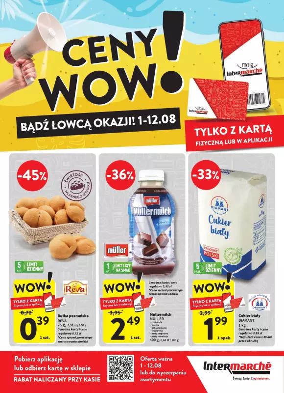 Intermarche - gazetka promocyjna Ceny WOW od czwartku 01.08 do poniedziałku 12.08