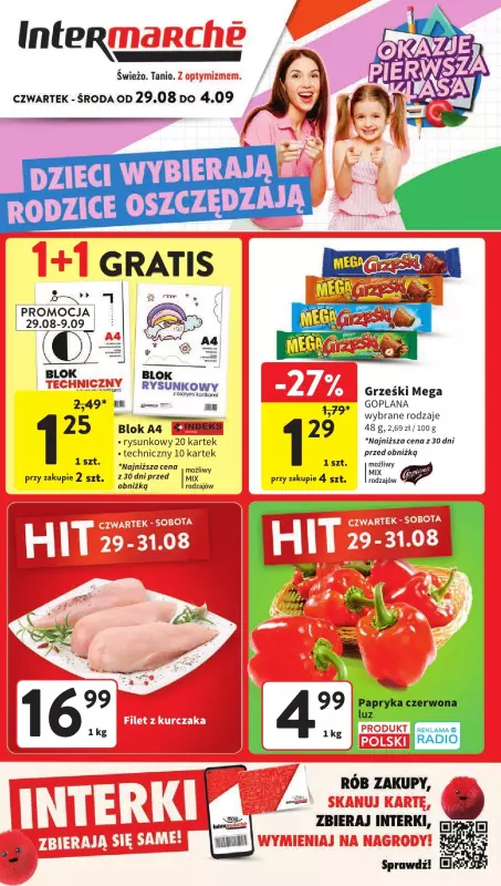 Intermarche - gazetka promocyjna Gazetka od czwartku 29.08 do środy 04.09