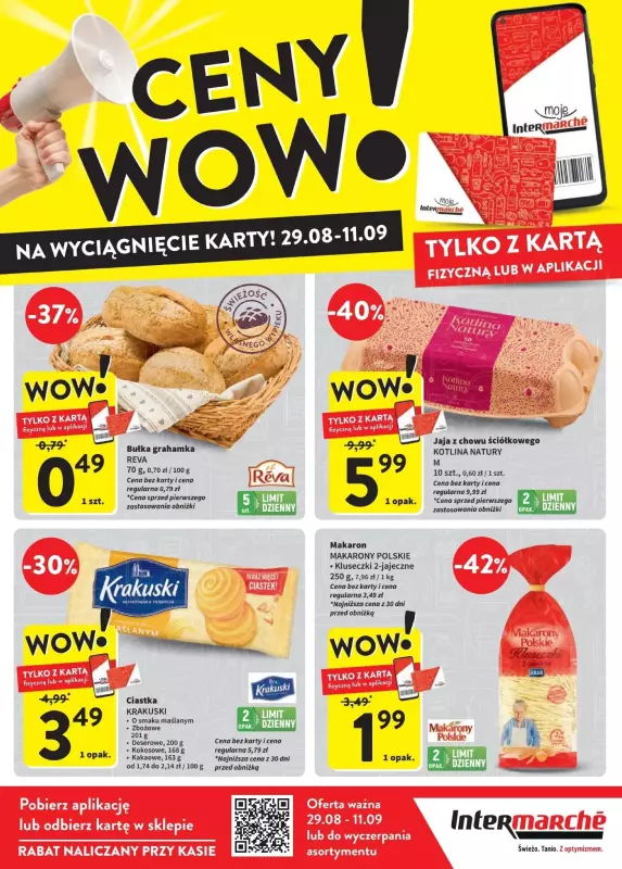 Intermarche - gazetka promocyjna CENY WOW! od czwartku 29.08 do środy 11.09