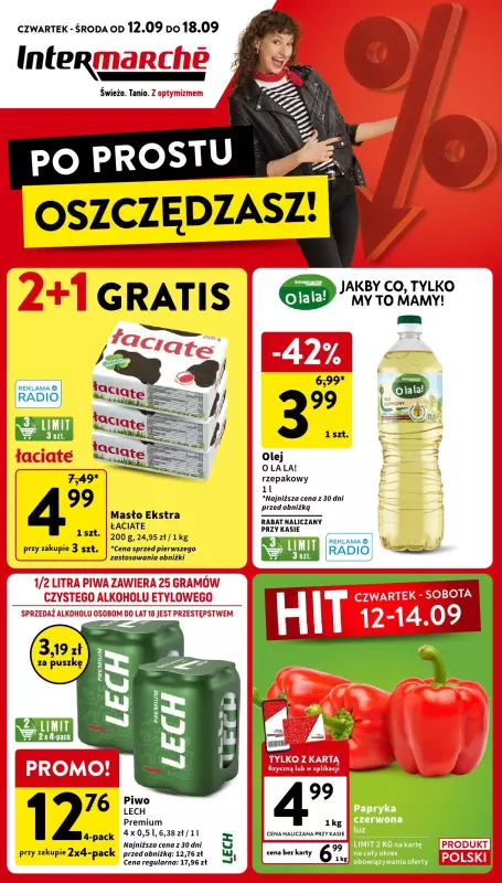 Intermarche - gazetka promocyjna Gazetka od czwartku 12.09 do środy 18.09