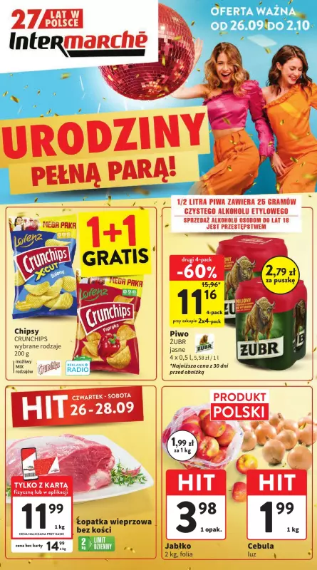 Intermarche - gazetka promocyjna Gazetka od czwartku 26.09 do środy 02.10