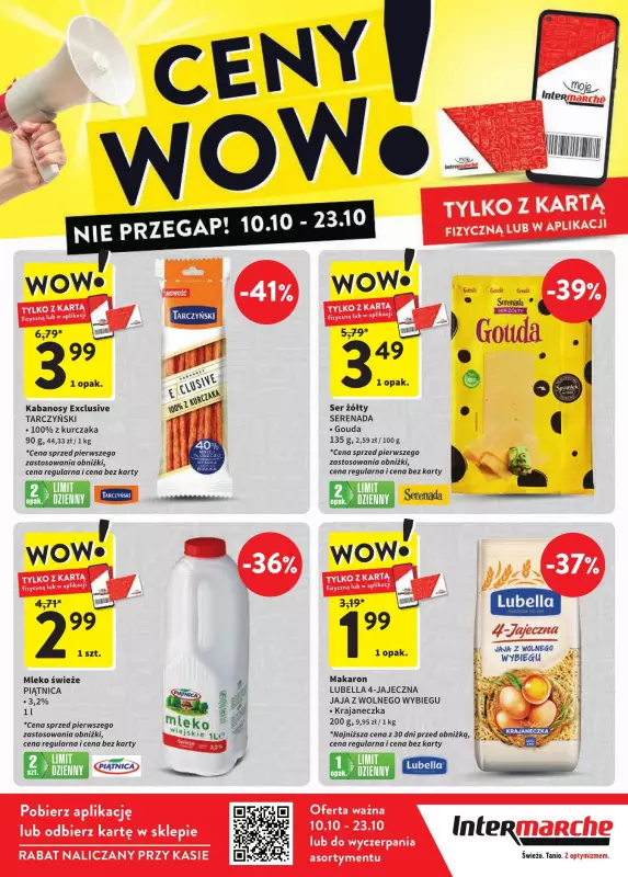 Intermarche - gazetka promocyjna Ceny WoW od czwartku 10.10 do środy 23.10