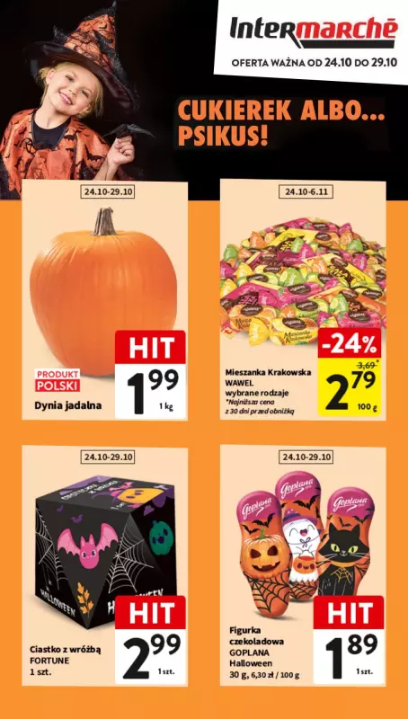 Intermarche - gazetka promocyjna Halloweeen od piątku 25.10 do wtorku 29.10