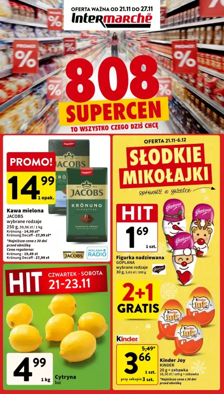 Intermarche - gazetka promocyjna Gazetka od czwartku 21.11 do środy 27.11