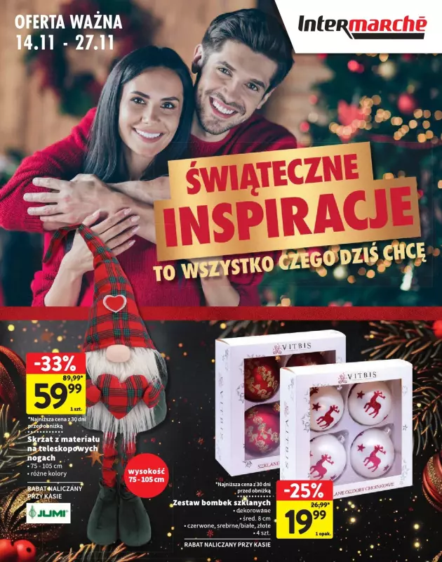 Intermarche - gazetka promocyjna Świąteczne inspiracje - Katalog od czwartku 14.11 do środy 27.11