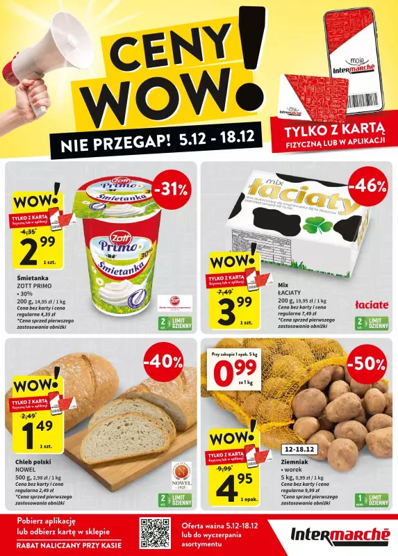 Intermarche - gazetka promocyjna Ceny WoW od czwartku 05.12 do środy 18.12