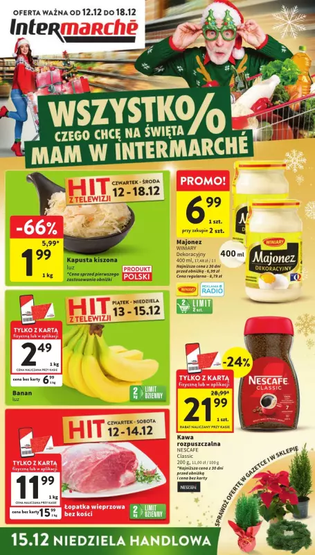 Intermarche - gazetka promocyjna Gazetka od czwartku 12.12 do środy 18.12