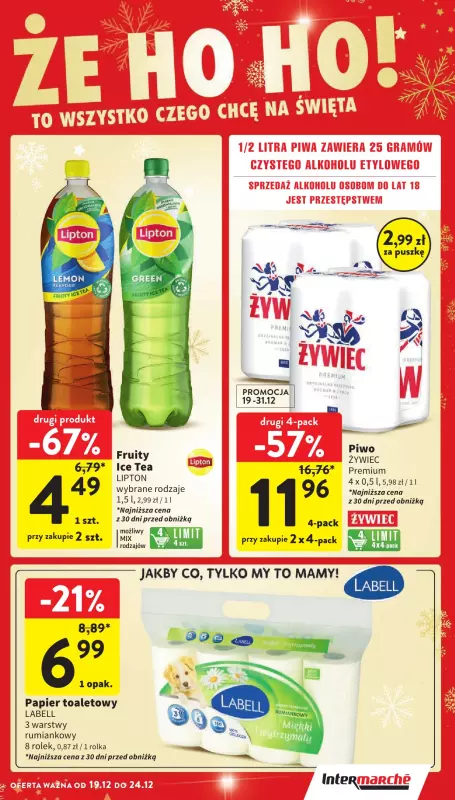 Intermarche - gazetka promocyjna Gazetka od czwartku 19.12 do wtorku 24.12 - strona 19