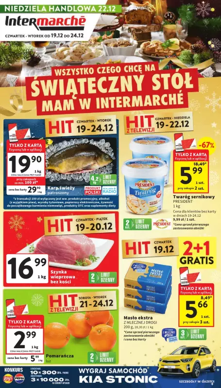 Intermarche - gazetka promocyjna Gazetka od czwartku 19.12 do wtorku 24.12