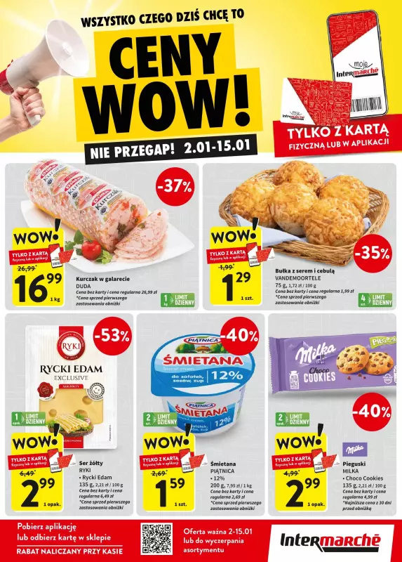 Intermarche - gazetka promocyjna Ceny WOW od czwartku 02.01 do środy 15.01