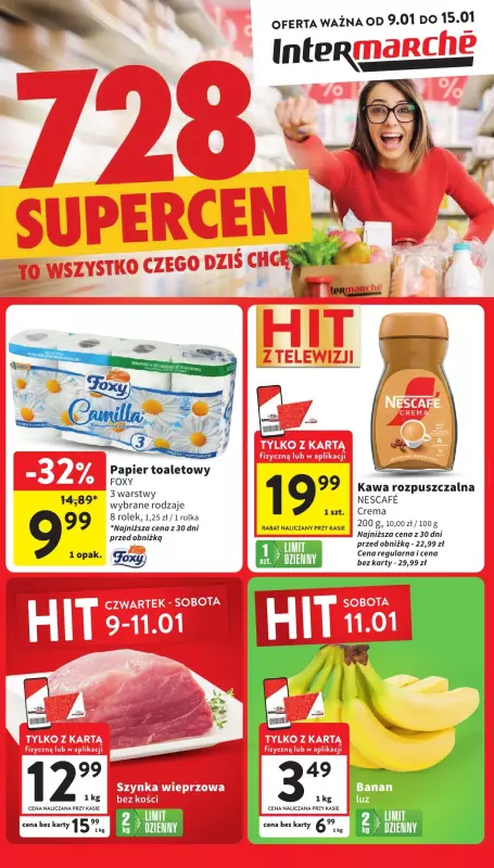 Intermarche - gazetka promocyjna Gazetka od czwartku 09.01 do środy 15.01