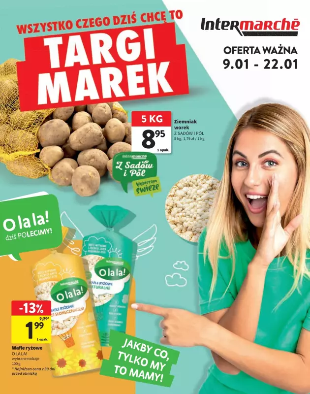 Intermarche - gazetka promocyjna Gazetka Targi marek od czwartku 09.01 do środy 22.01