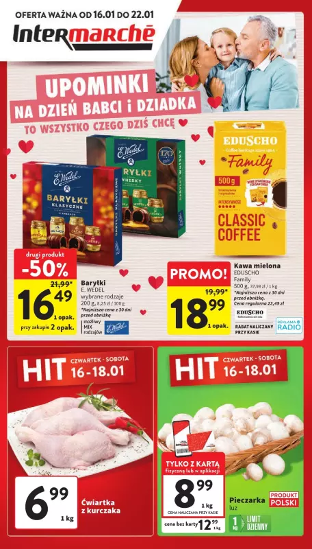 Intermarche - gazetka promocyjna Gazetka od czwartku 16.01 do środy 22.01