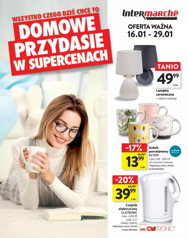 Intermarche - gazetka promocyjna Domowe przydasie w supercenach od czwartku 16.01 do środy 29.01