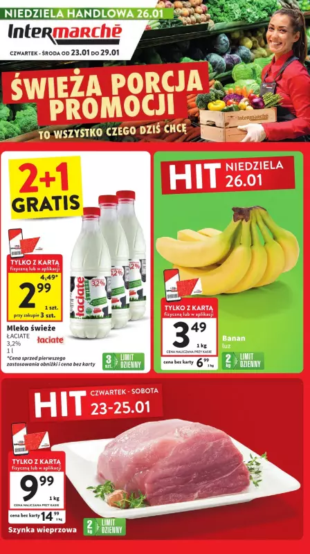 Intermarche - gazetka promocyjna Gazetka od czwartku 23.01 do środy 29.01