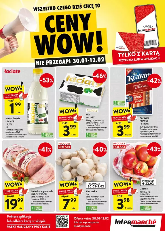 Intermarche - gazetka promocyjna Ceny Wow! od czwartku 30.01 do środy 12.02