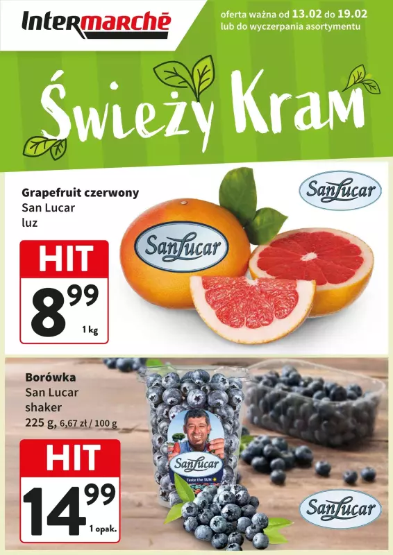 Intermarche - gazetka promocyjna Świeży Kram  do środy 19.02