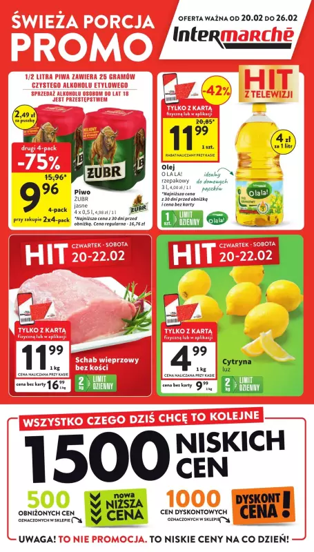 Intermarche - gazetka promocyjna Gazetka  do środy 26.02