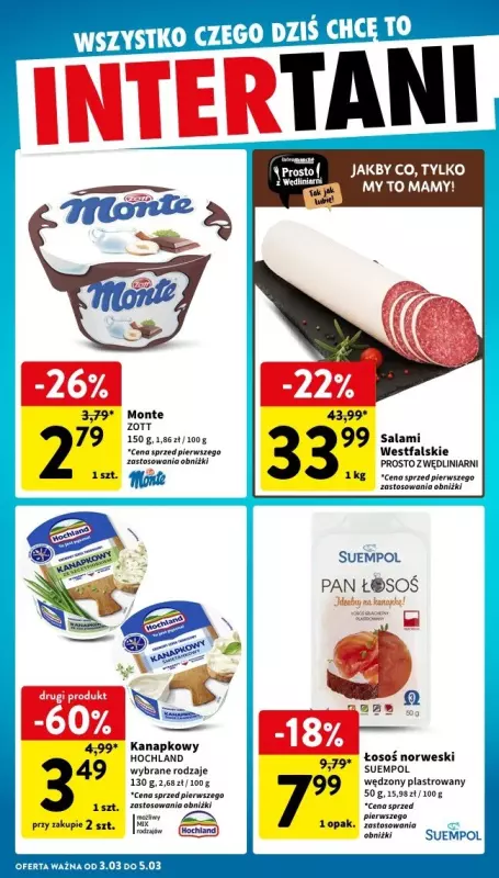 Intermarche - gazetka promocyjna Intertani start tygodnia  do środy 05.03 - strona 2