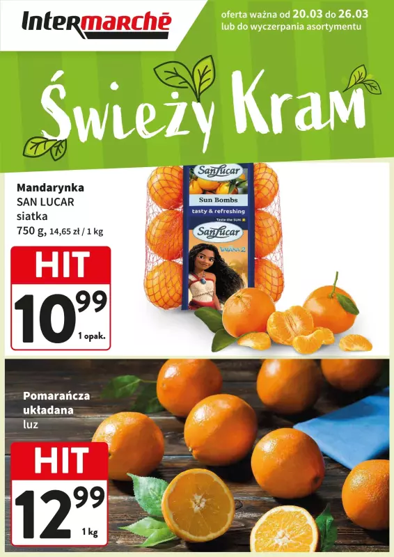 Intermarche - gazetka promocyjna Świeży kram od czwartku 20.03 do środy 26.03