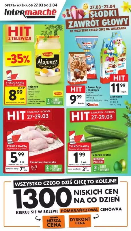 Intermarche - gazetka promocyjna Gazetka od czwartku 27.03 do środy 02.04