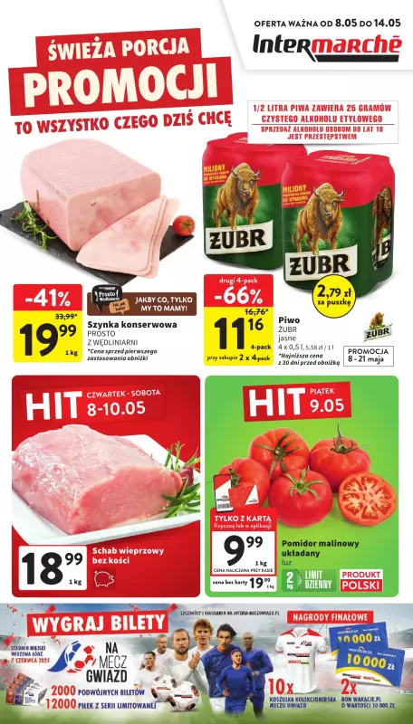 Intermarche - gazetka promocyjna Gazetka od czwartku 08.05 do środy 14.05