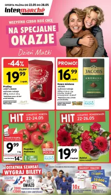 Intermarche - gazetka promocyjna Wszystko czego dziś chcę na Dzień Matki  do środy 28.05