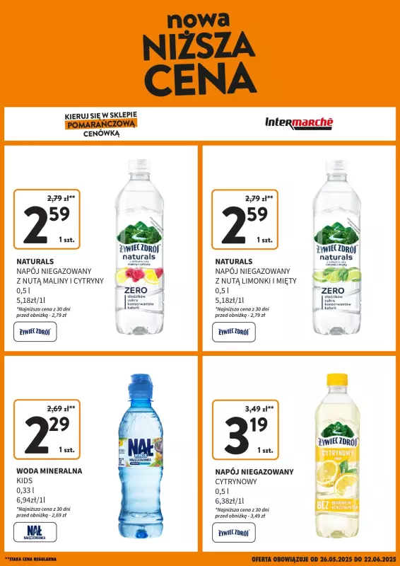 Intermarche - gazetka promocyjna Nowa niższa cena od poniedziałku 26.05 do niedzieli 22.06