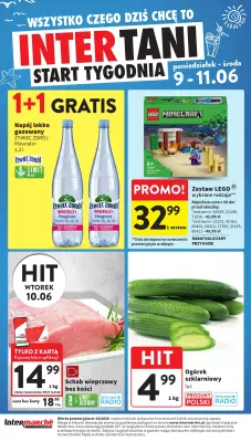 Intermarche - gazetka promocyjna Intertani start tygodnia od poniedziałku 09.06 do środy 11.06