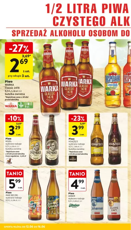 Intermarche - gazetka promocyjna Gazetka od czwartku 12.06 do poniedziałku 16.06 - strona 38