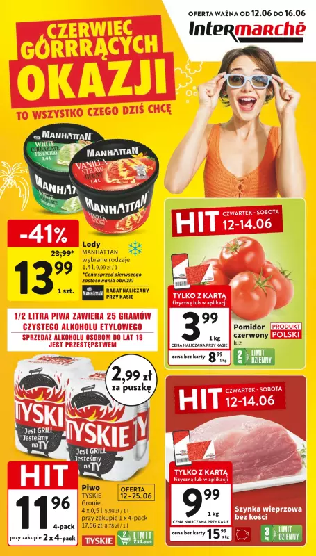 Intermarche - gazetka promocyjna Gazetka od czwartku 12.06 do poniedziałku 16.06