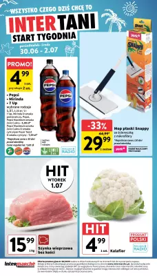 Intermarche - gazetka promocyjna Intertani start tygodnia od poniedziałku 30.06 do środy 02.07