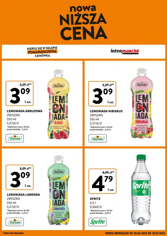 Intermarche - gazetka promocyjna Nowa niższa cena od wtorku 01.07 do niedzieli 20.07