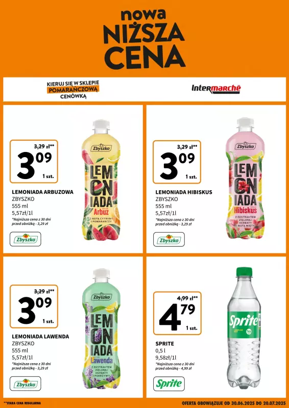 Intermarche - gazetka promocyjna Nowa niższa cena od wtorku 01.07 do niedzieli 20.07