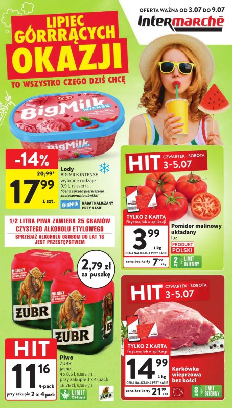 Intermarche - gazetka promocyjna Gazetka od czwartku 03.07 do środy 09.07