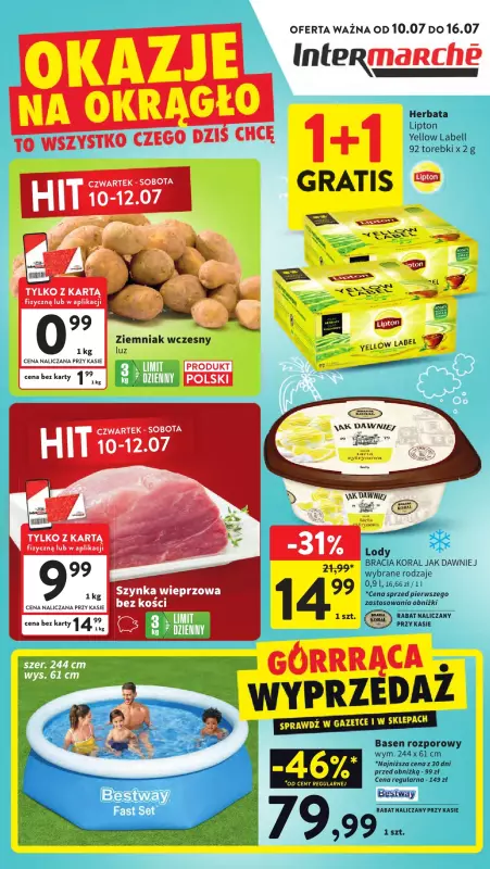 Intermarche - gazetka promocyjna Gazetka od czwartku 10.07 do środy 16.07