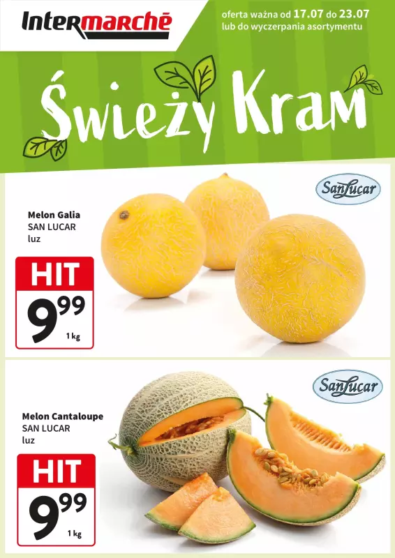 Intermarche - gazetka promocyjna Świeży Kram od czwartku 17.07 do środy 23.07
