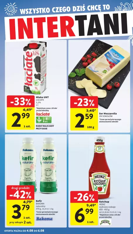 Intermarche - gazetka promocyjna Intertani start tygodnia od poniedziałku 04.08 do środy 06.08 - strona 2