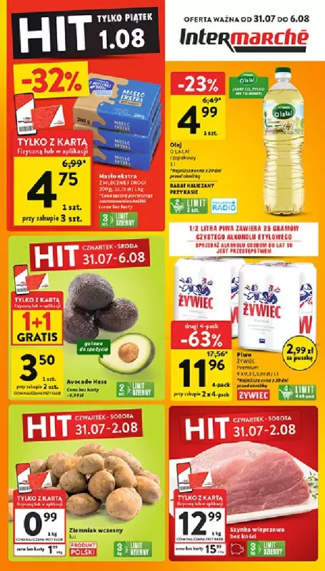Intermarche - gazetka promocyjna Gazetka od czwartku 31.07 do środy 06.08