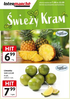 Intermarche - gazetka promocyjna Świeży kram od czwartku 07.08 do wtorku 12.08