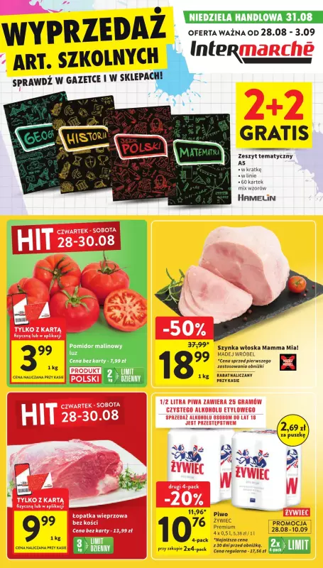 Intermarche - gazetka promocyjna Gazetka od czwartku 28.08 do środy 03.09