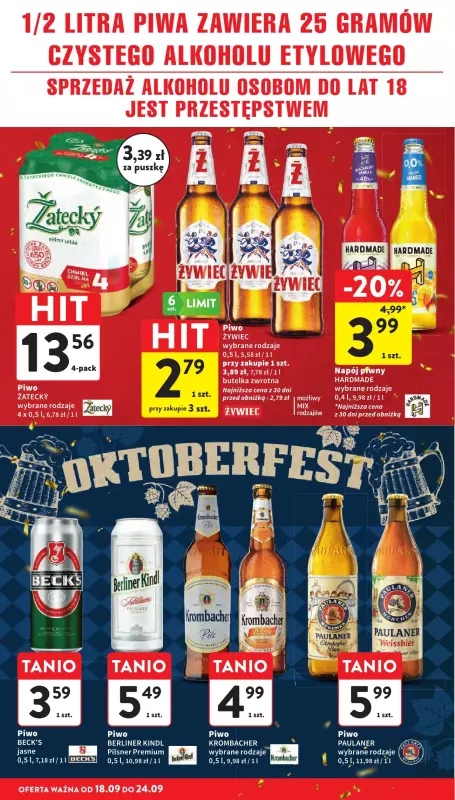 Intermarche - gazetka promocyjna Gazetka od czwartku 18.09 do środy 24.09 - strona 40