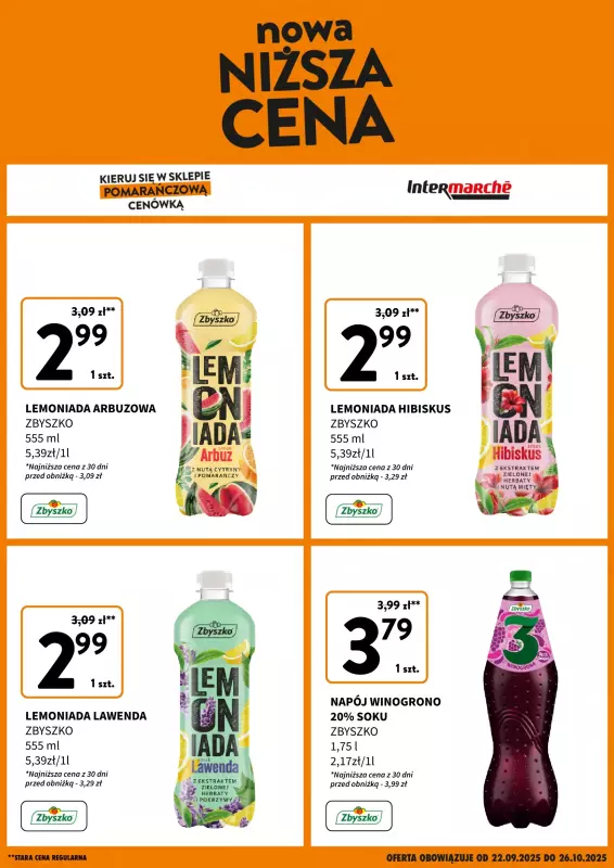 Intermarche - gazetka promocyjna Nowa niższa cena od wtorku 23.09 do niedzieli 26.10
