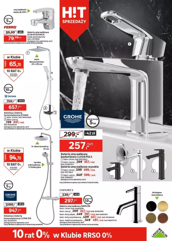 Leroy Merlin - gazetka promocyjna Nowa łazienka w prostych krokach od poniedziałku 30.12 do wtorku 21.01 - strona 3